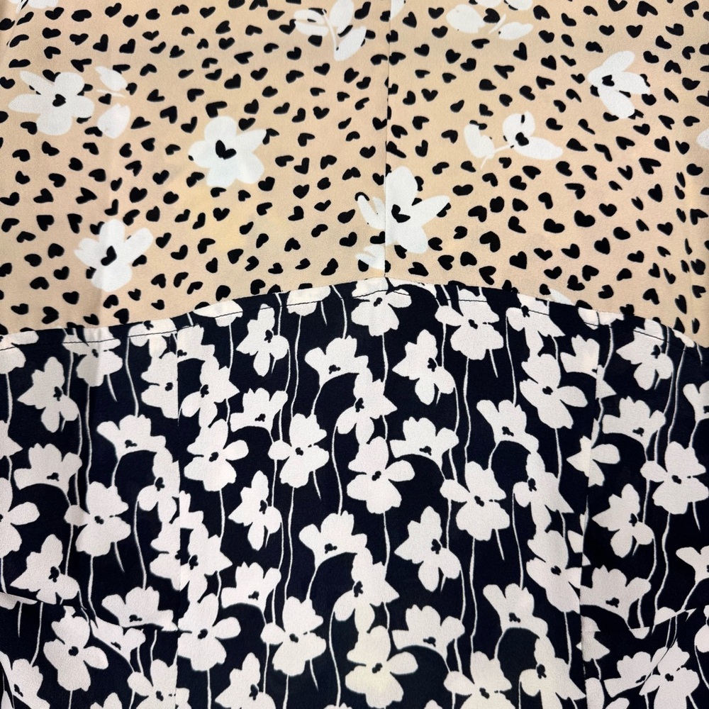 Cabi Floral Mix-Print Tie-Front Blouse - Multicolor XS - Picture 6 of 8